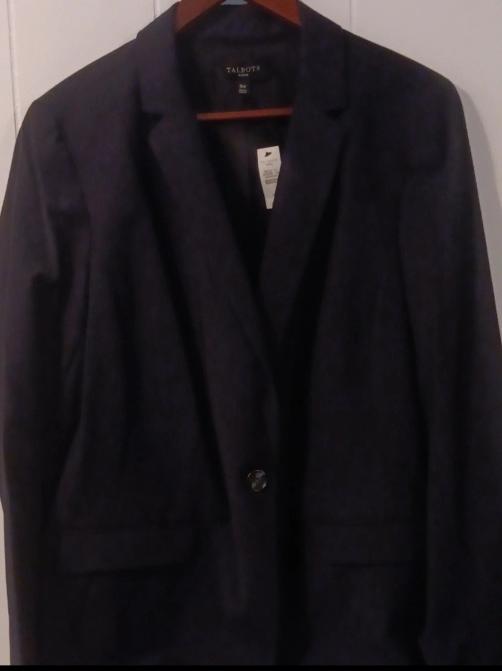 Talbots Women's Dark Navy Single-Button Blazer